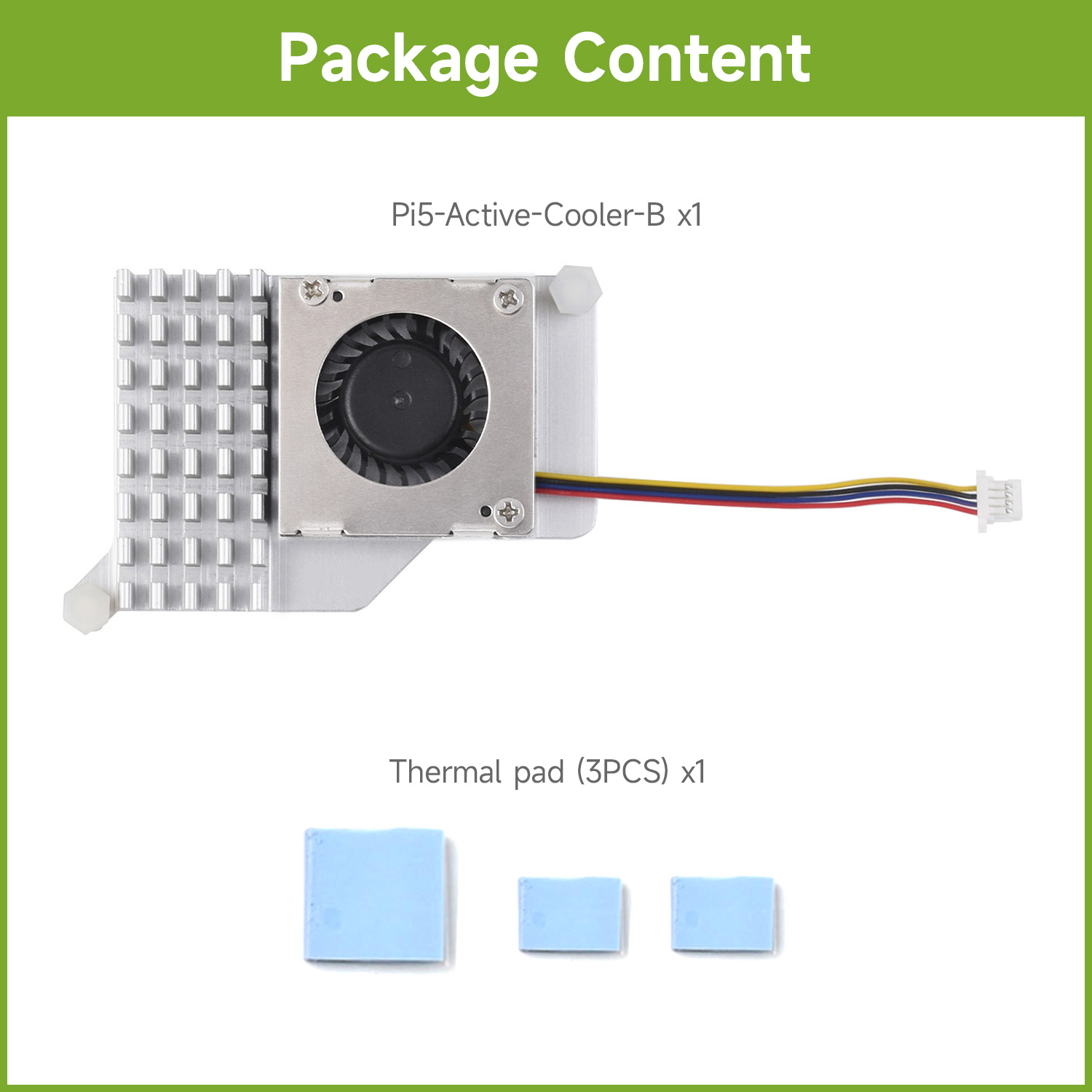 Raspberry Pi 5 - Waveshare Active Cooler (B) для Raspberry